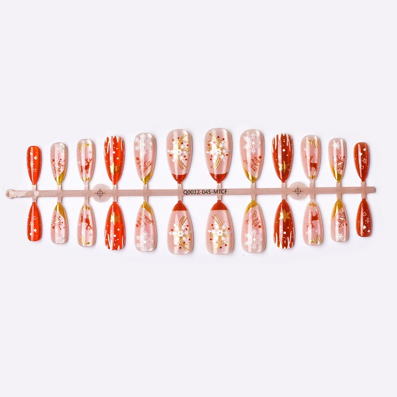 Festliches Urlaubs-Themen Press-On Nagelkunst Set Karnz