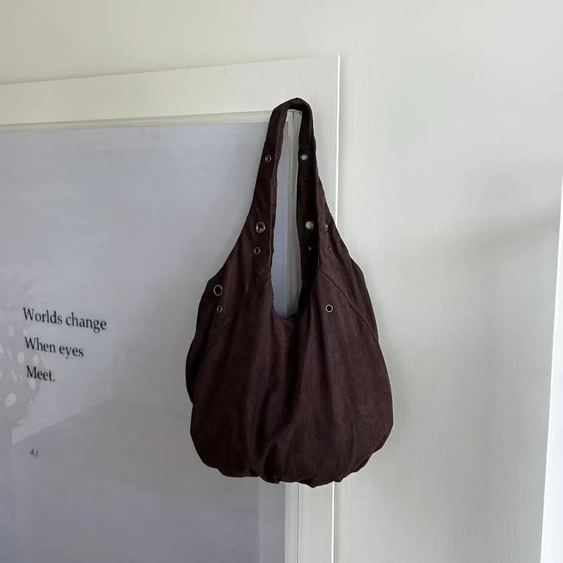 Lässige Canvas-Schultertasche