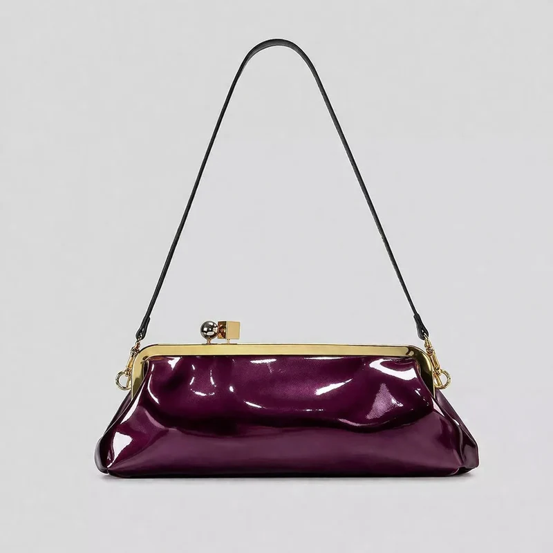 Elegante Lackleder Abendhandtasche