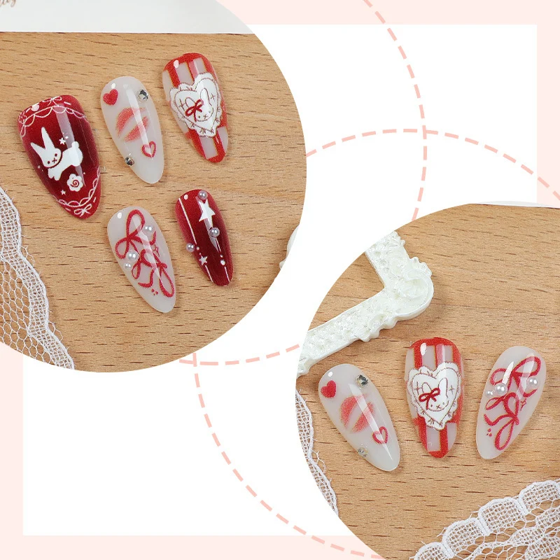 Künstlerisches Liebesthema Druck-Nagelkunst-Set Karnz