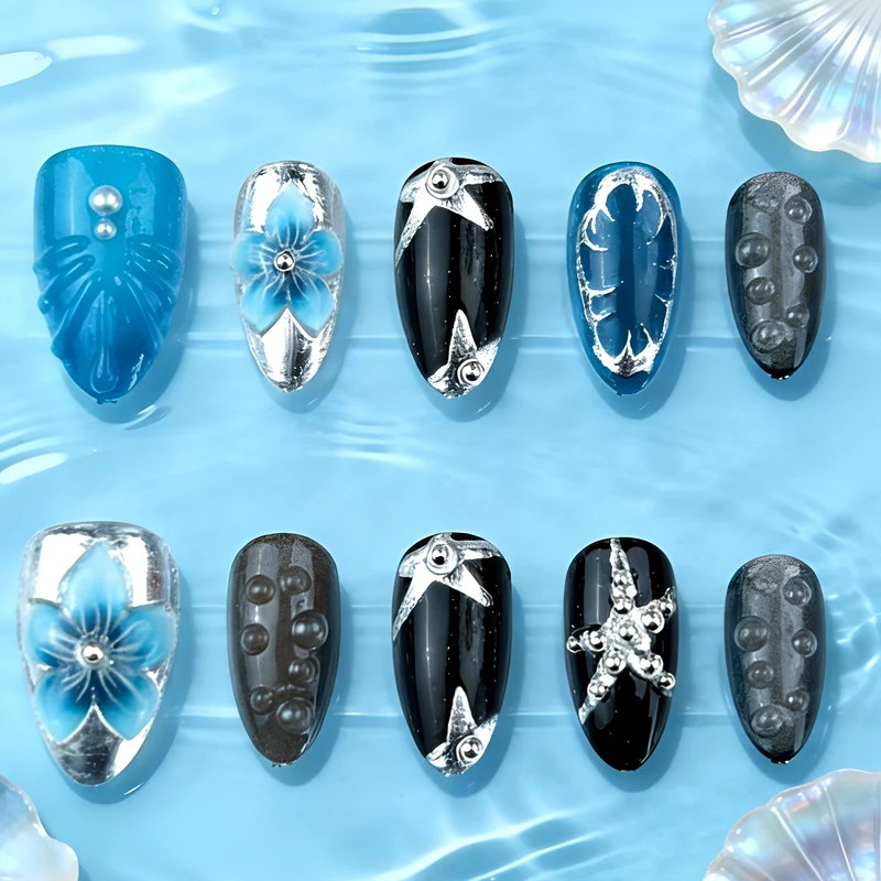 Künstlerisches Themen-Press-On-Nagelkunst-Set Karnz