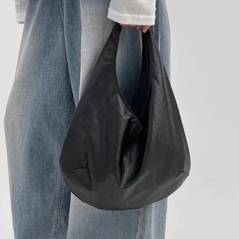 Oversized Lässige Leder Schultertasche