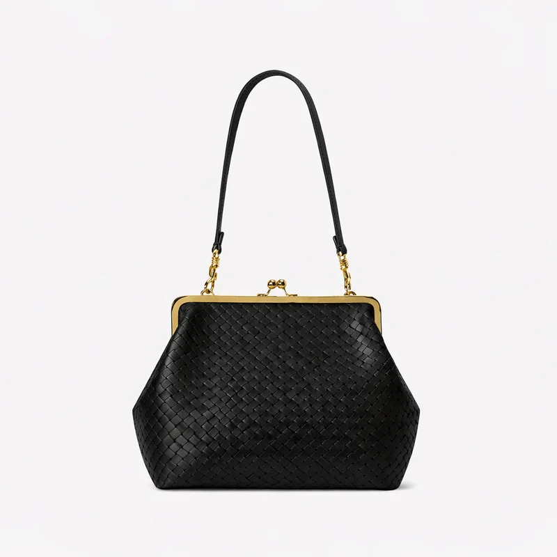 Elegante glänzende Krokodil-Effekt-Handtasche