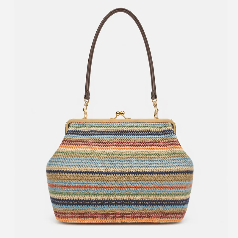 Elegante glänzende Krokodil-Effekt-Handtasche