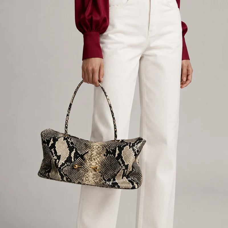 Elegante Krokodil-Textur Schultertasche