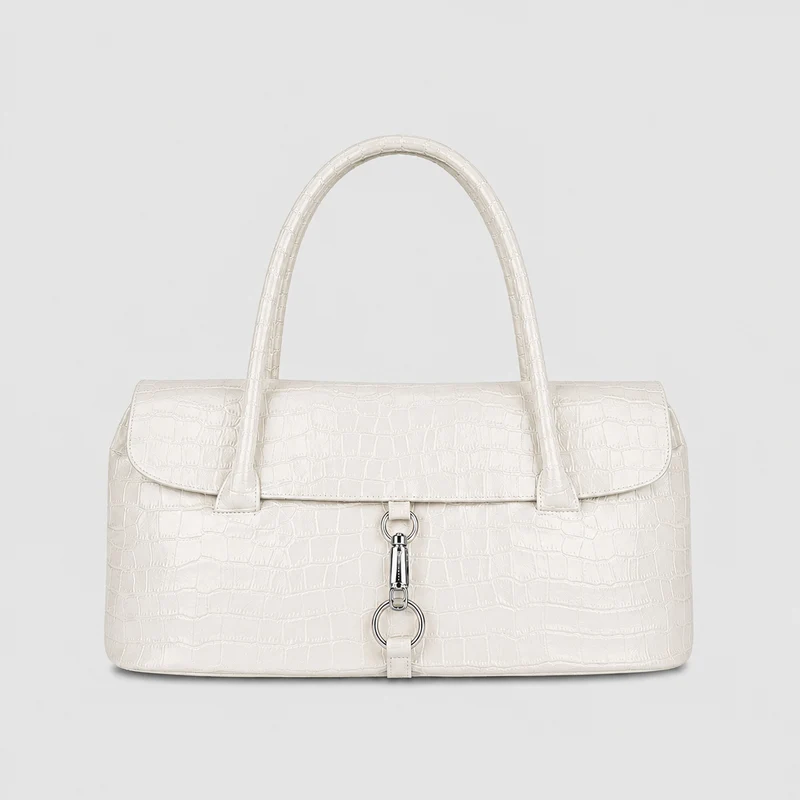 Elegante Krokodilmuster-Handtasche