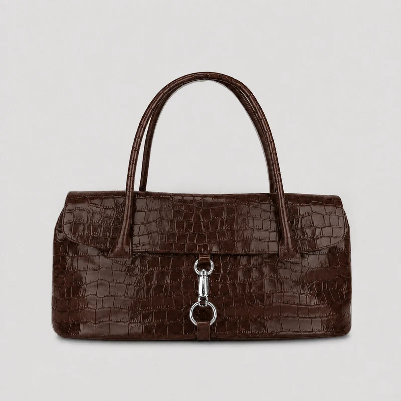 Elegante Krokodilmuster-Handtasche
