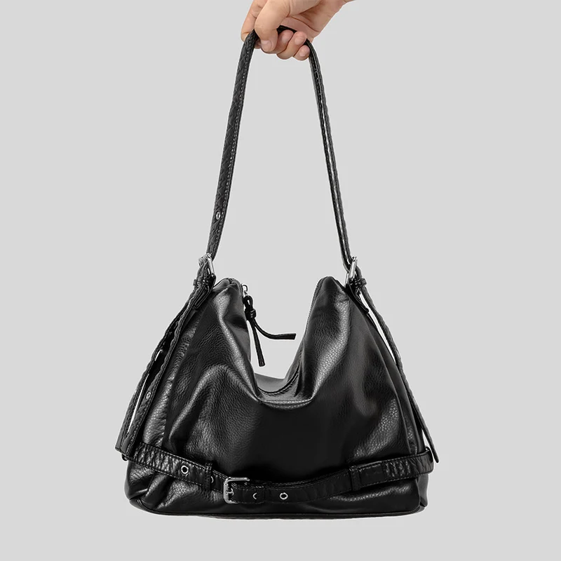 Lässige Bequeme Leder Schultertasche