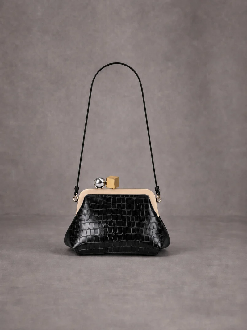 Elegante Krokodil-Effekt Handtasche