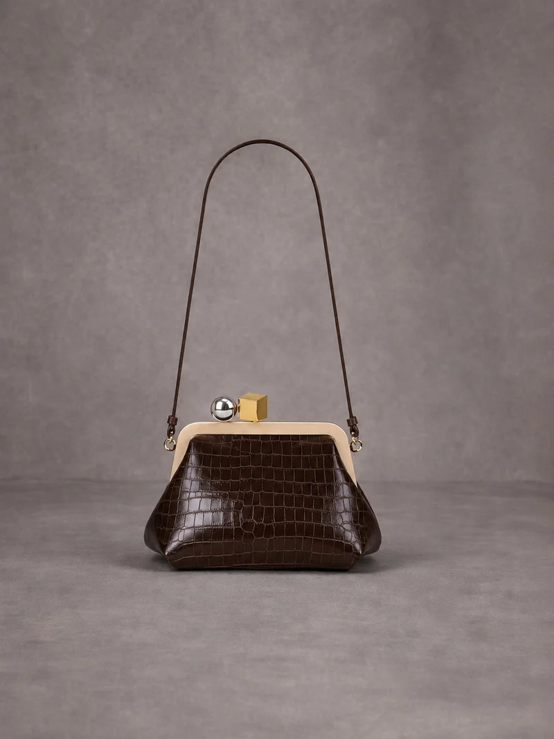 Elegante Krokodil-Effekt Handtasche
