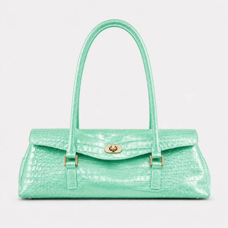 Elegante Krokodil-Optik Handtasche