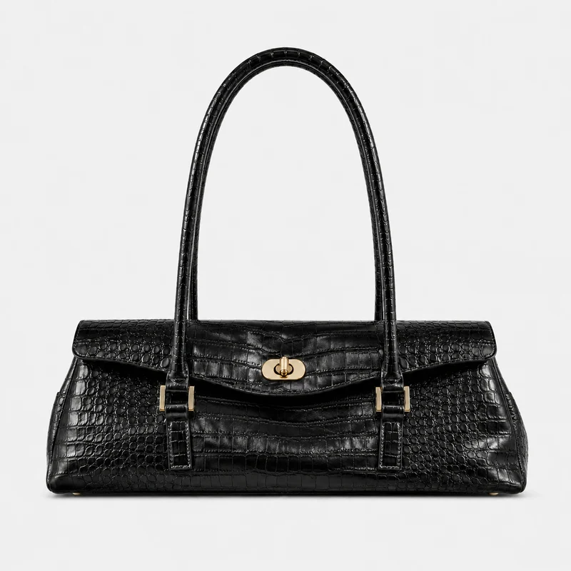 Elegante Krokodil-Optik Handtasche