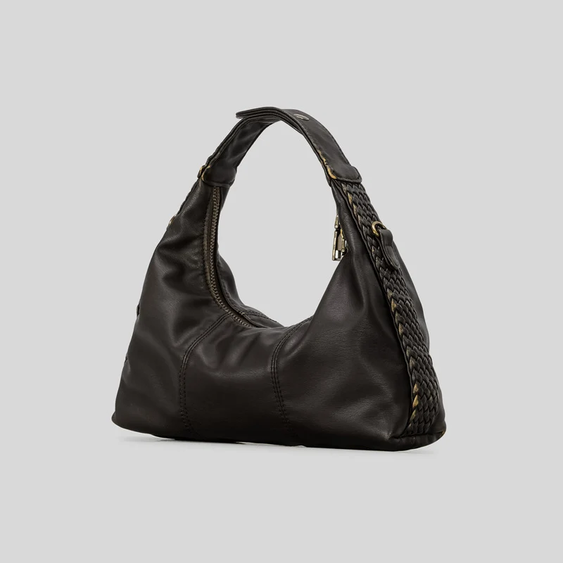 Geflochtene Handheld-Ledertasche