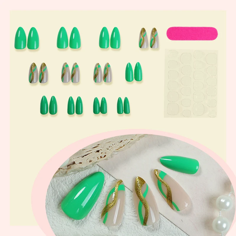 Eleganter Stiletto Press-On Nail Set Karnz