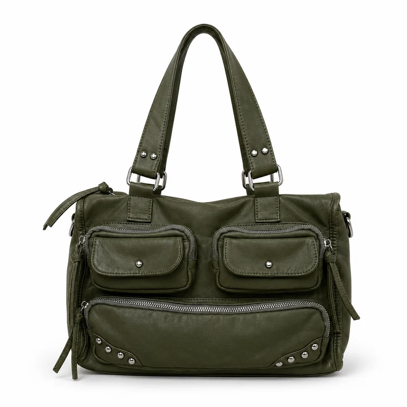 Multitaschen-Leder-Satteltasche