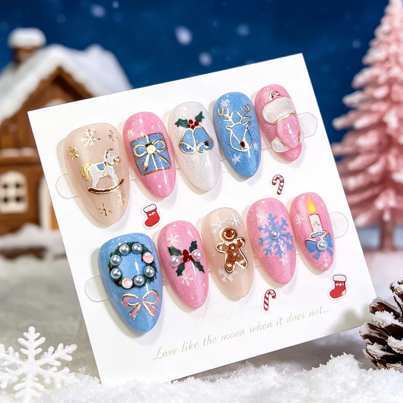 Festliches Themen-Press-On-Nagelkunst-Set Karnz