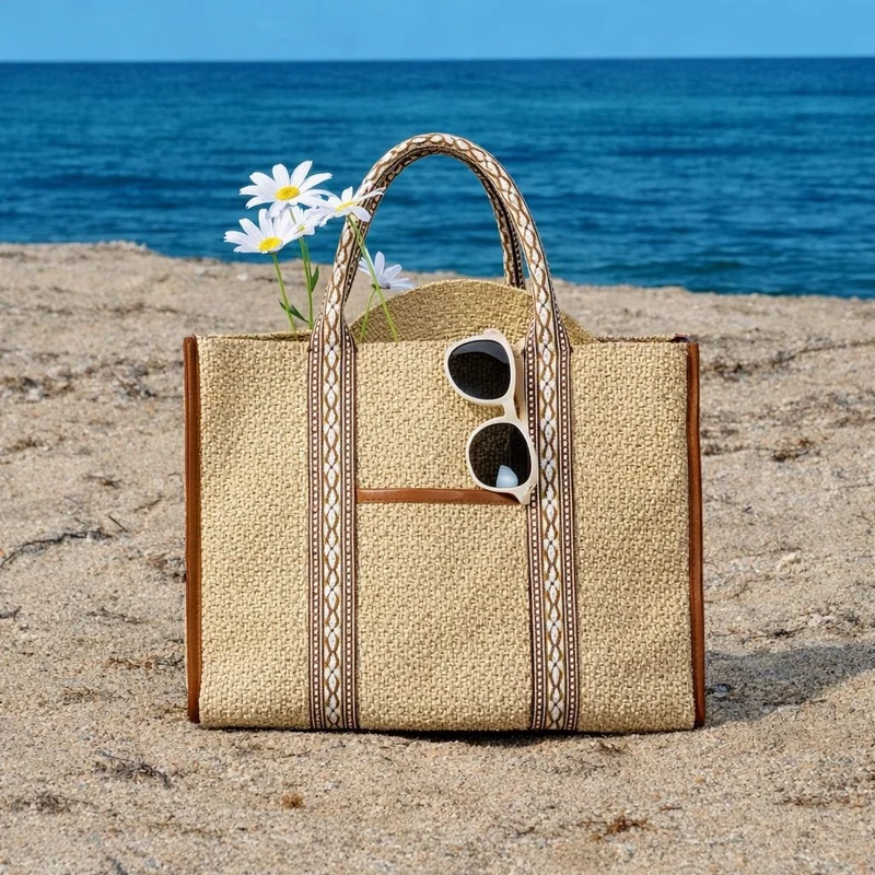 Handgewebte Strandtasche