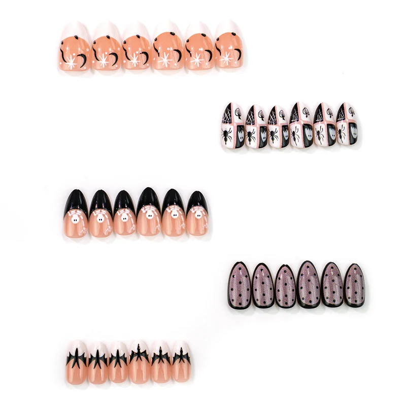 Künstlerisches von der Gotik inspiriertes Press-On-Nagelkunst-Set Karnz