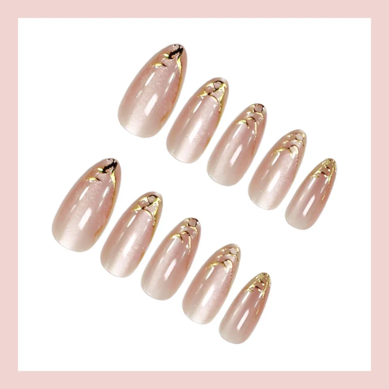 Elegante Stiletto Gel Press-On Nagelset Karnz