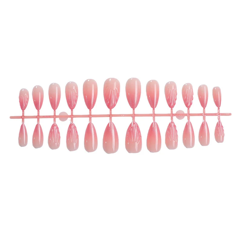 Elegantes Press-On-Nagelkunst-Set mit strukturiertem Finish Karnz
