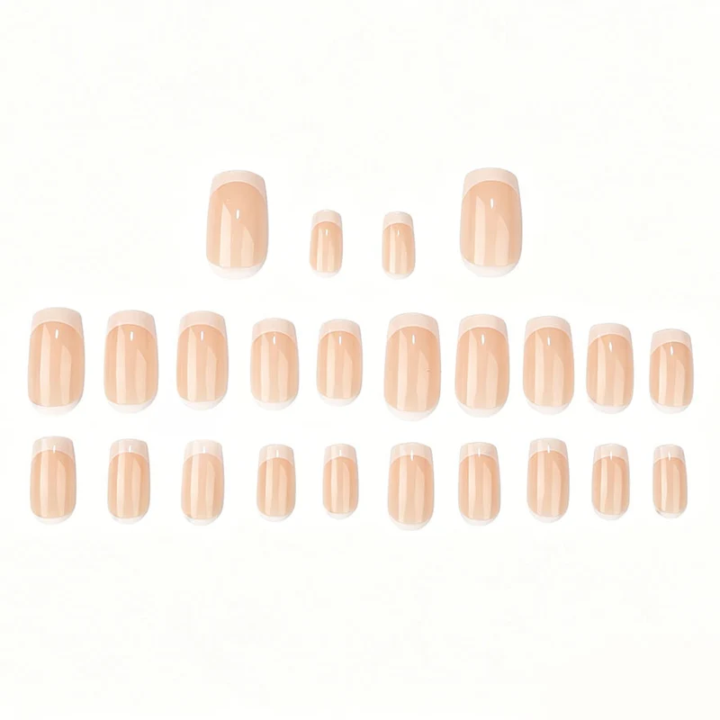Klassisches French Tip Press-On Nail Art Set Karnz