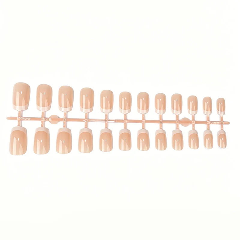 Klassisches French Tip Press-On Nail Art Set Karnz