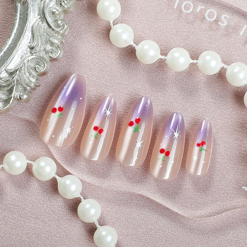 Kirschblüten-Themen Press-On Nagelkunst Karnz