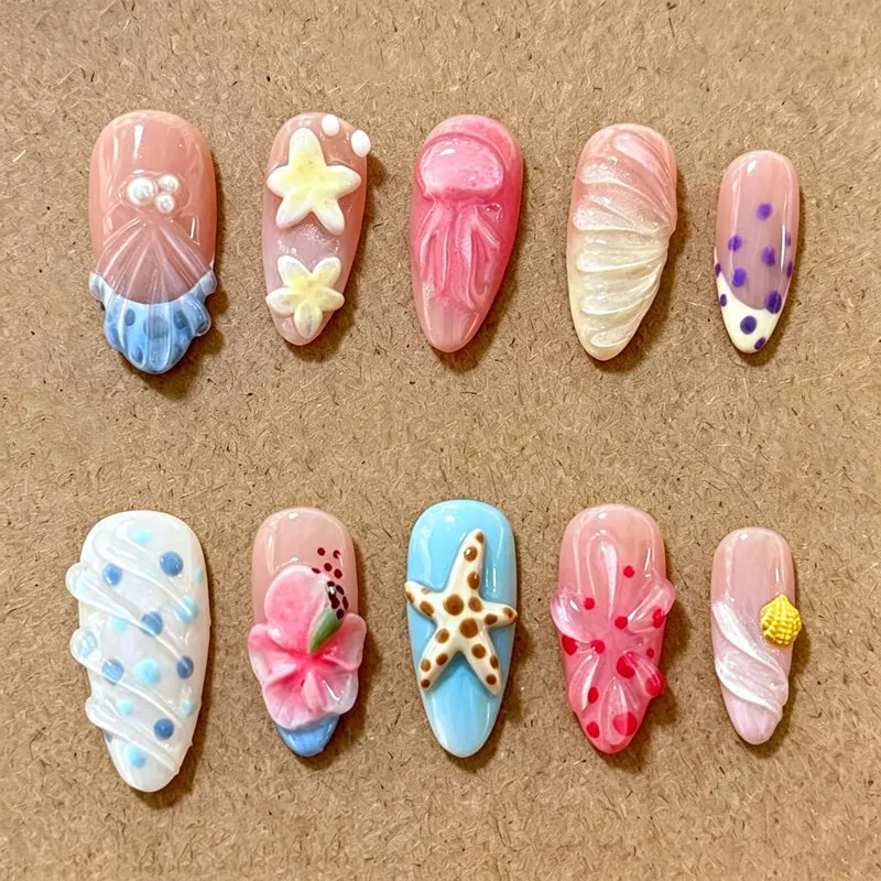 Beach-Inspirierte Impress-Nägel Set Karnz