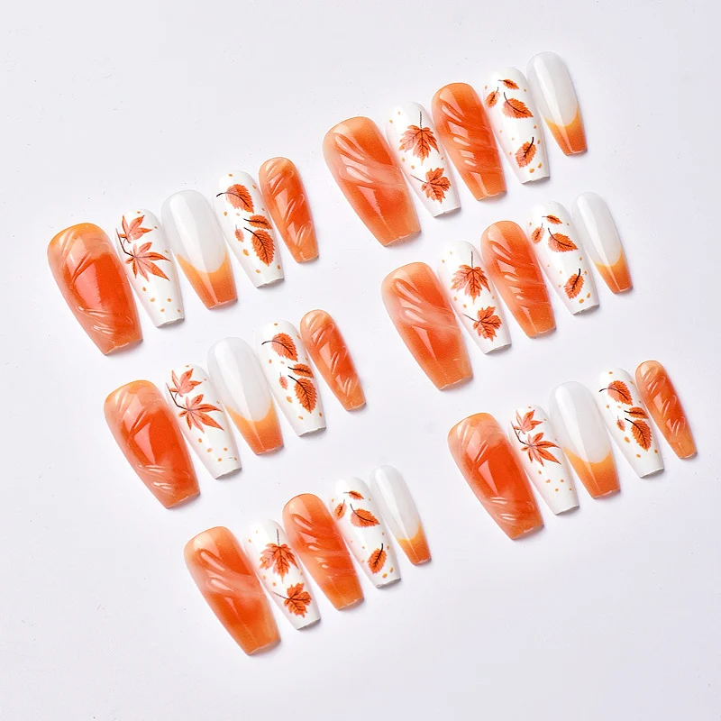 Herbst-Themen Press-On Nagelkunst Set Karnz