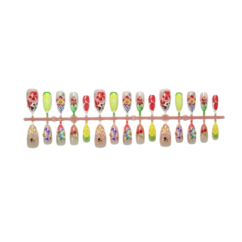 Künstlerisches Floral Press-On Nagelkunst-Set Karnz 1790636675