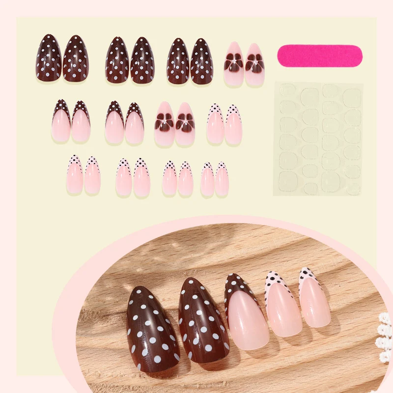 Künstlerisches Polymer Press-On Nagelkunst Set Karnz