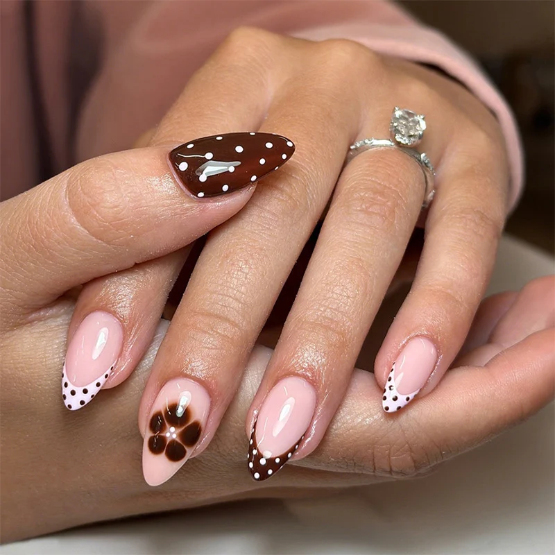 Künstlerisches Polymer Press-On Nagelkunst Set Karnz