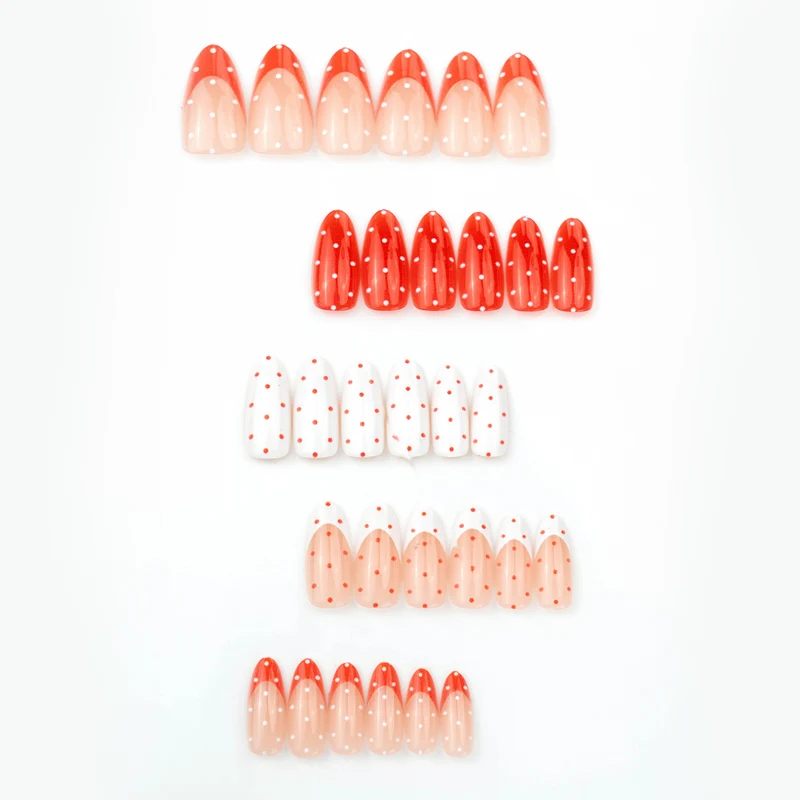 Künstlerische Pünktchen Press-On Nagelkunst Karnz