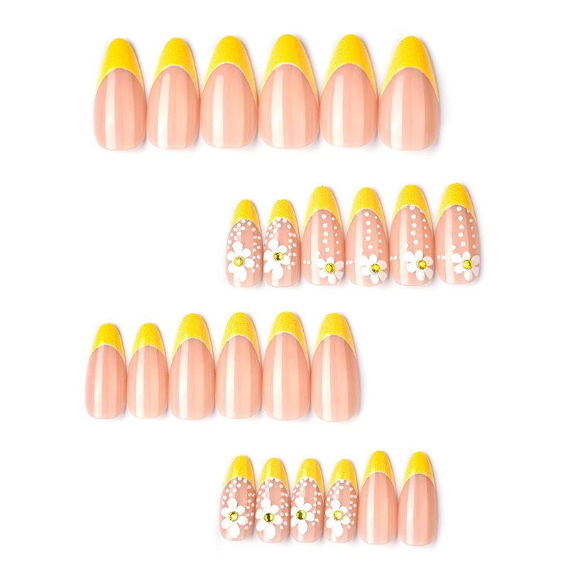 Künstlerisches Floral Design Press-On Nagelkunstset Karnz