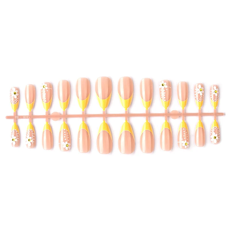 Künstlerisches Floral Design Press-On Nagelkunstset Karnz