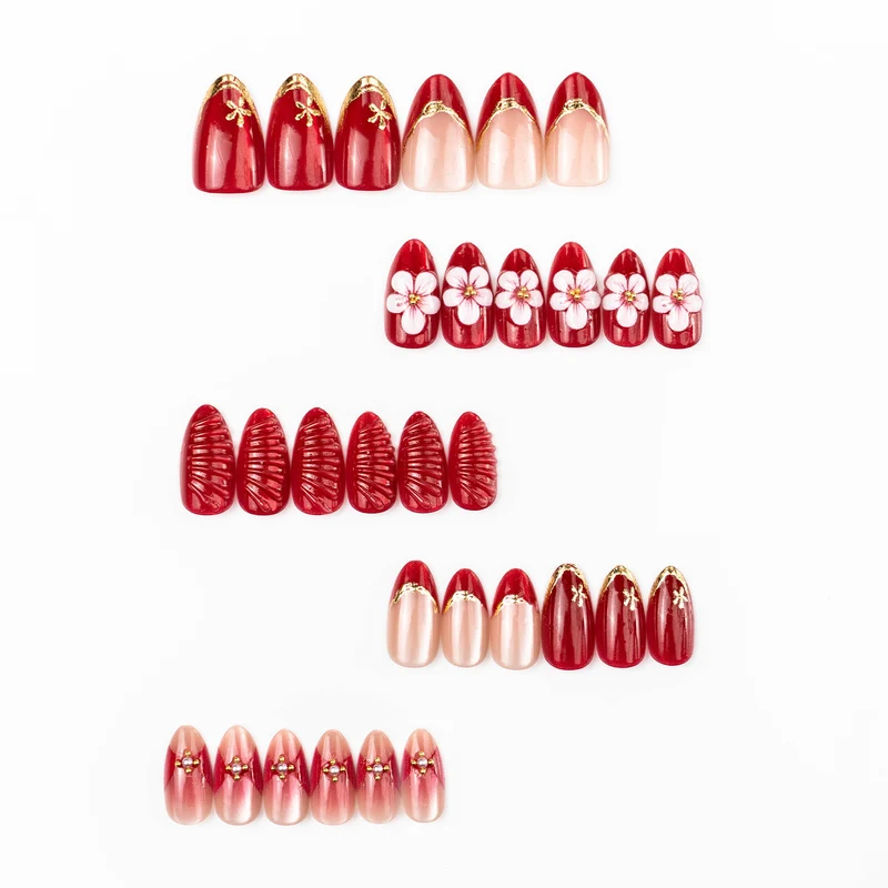 Künstlerische florale und Ombre Druck-Nagelkunst Karnz