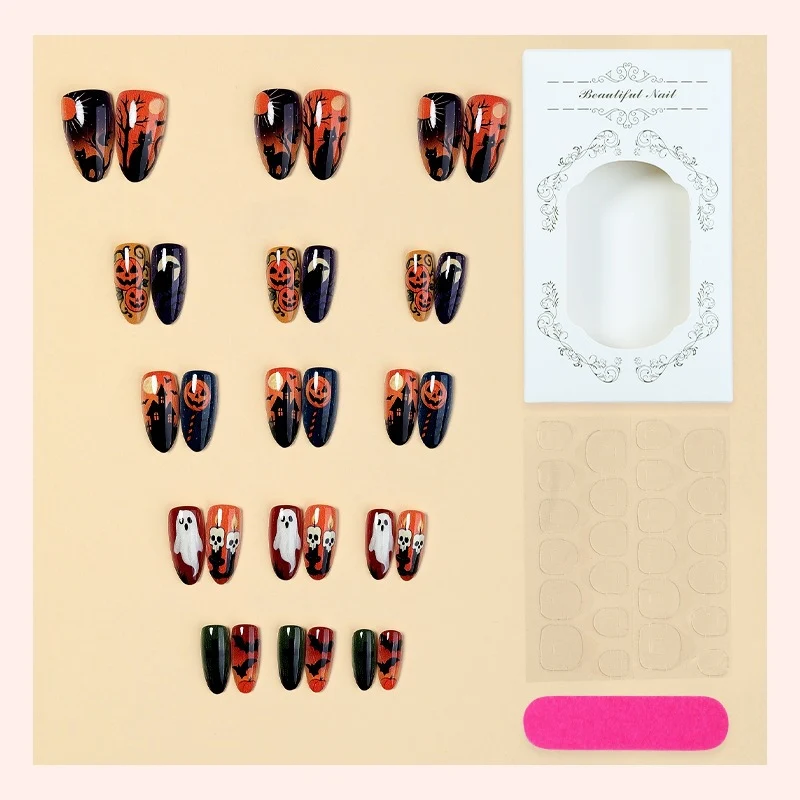 Kunstnagelset mit Halloween-Motiven Karnz