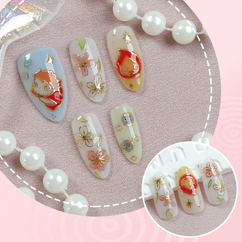 Artistic Character-Themed Press-On Nail Art Set Karnz