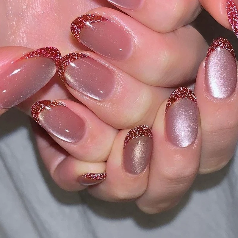 Kunstnagelset mit glamourösem Leopardenmuster und eleganten Schleifen Karnz