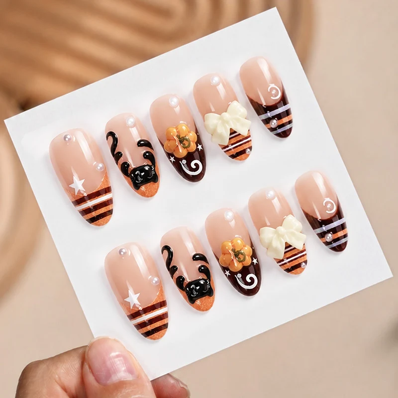 Kunstnagelset mit kreativen Halloween-Motiven Karnz