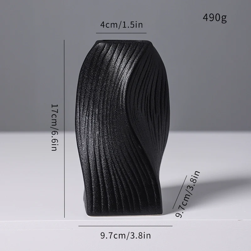 Moderne abstrakte skulpturale Vase Karnz