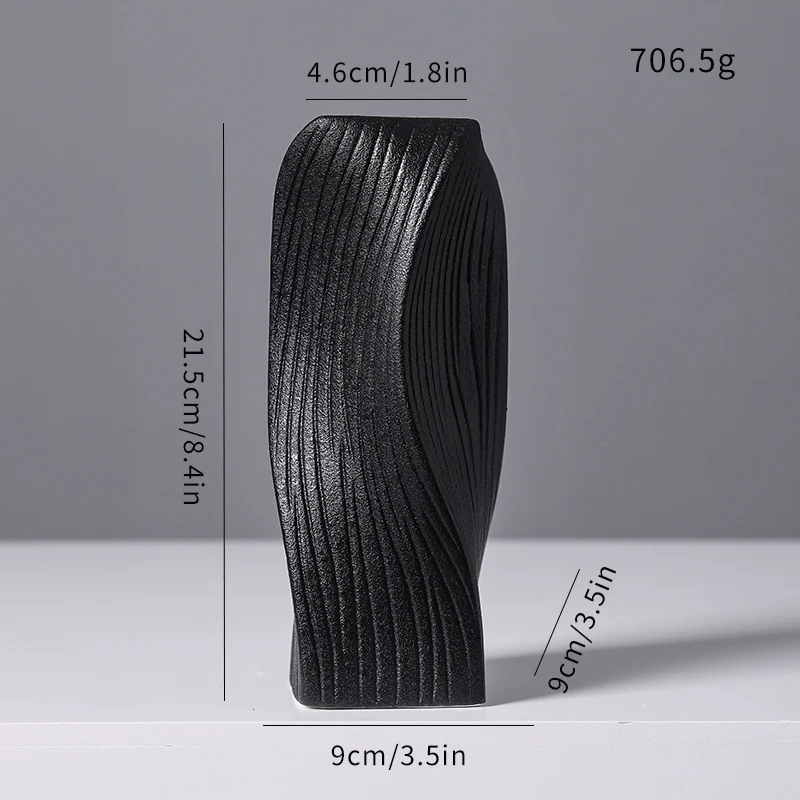 Moderne abstrakte skulpturale Vase Karnz