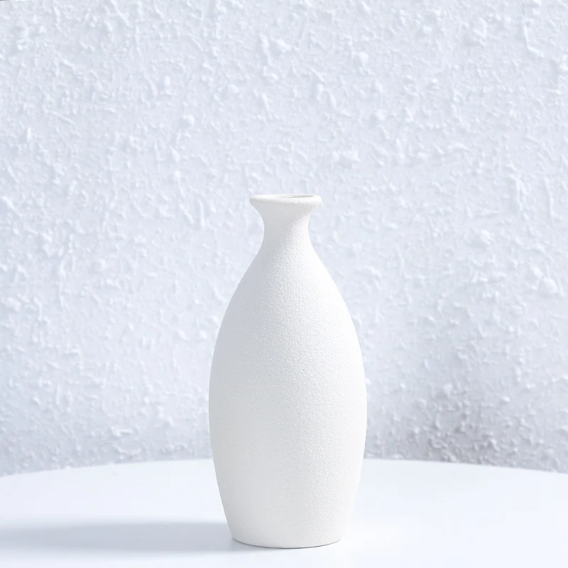 Minimalistischer Texturierter Keramik Blumen Vase Karnz