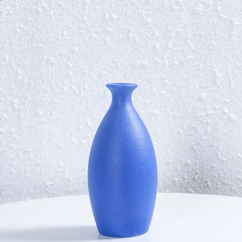 Minimalistischer Texturierter Keramik Blumen Vase Karnz