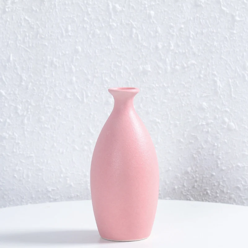 Minimalistischer Texturierter Keramik Blumen Vase Karnz