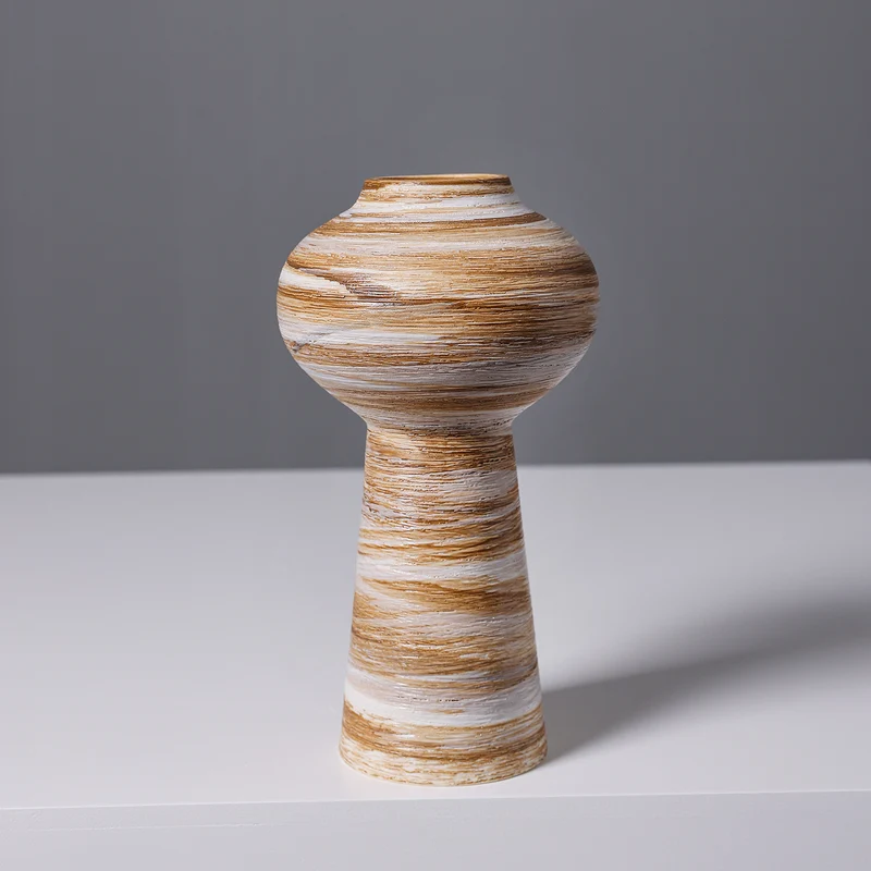 Künstlerische Spiraldesign Keramikvase Karnz