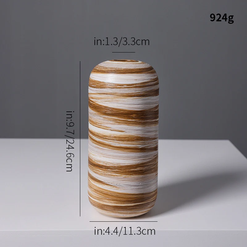 Künstlerische Spiraldesign Keramikvase Karnz