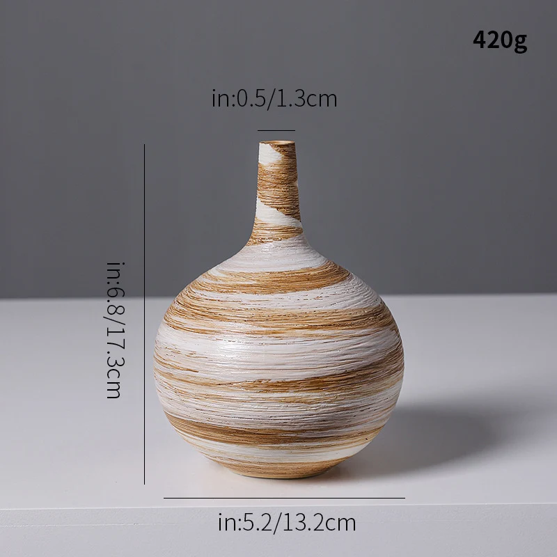 Künstlerische Spiraldesign Keramikvase Karnz