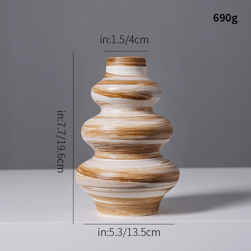 Künstlerische Spiraldesign Keramikvase Karnz
