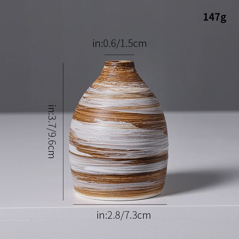 Künstlerische Spiraldesign Keramikvase Karnz